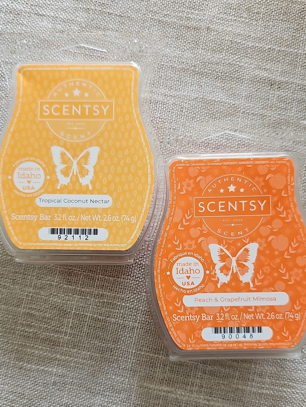 Scentsy Wax Bar - Orange 2 Pack